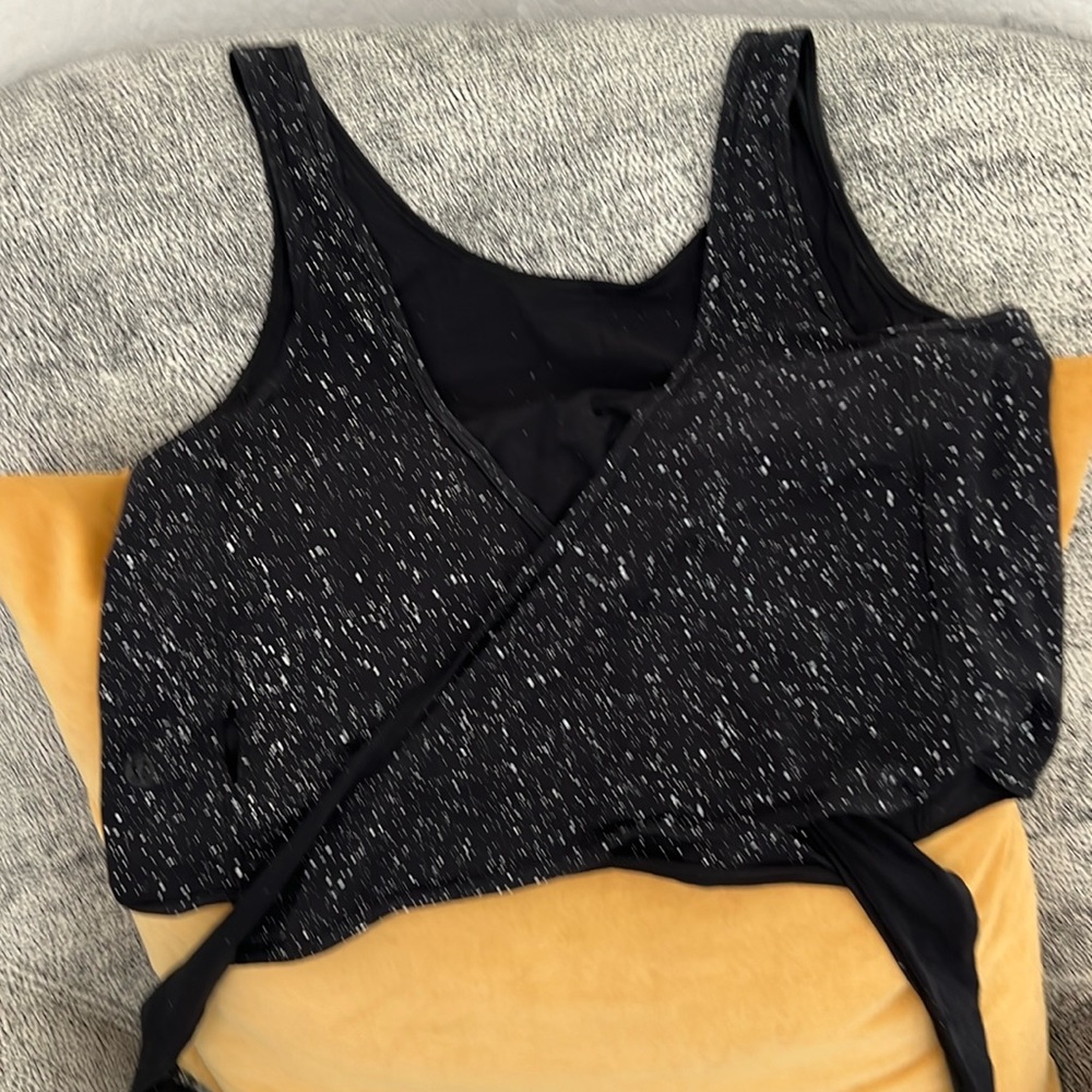 Cropped wrap tank top